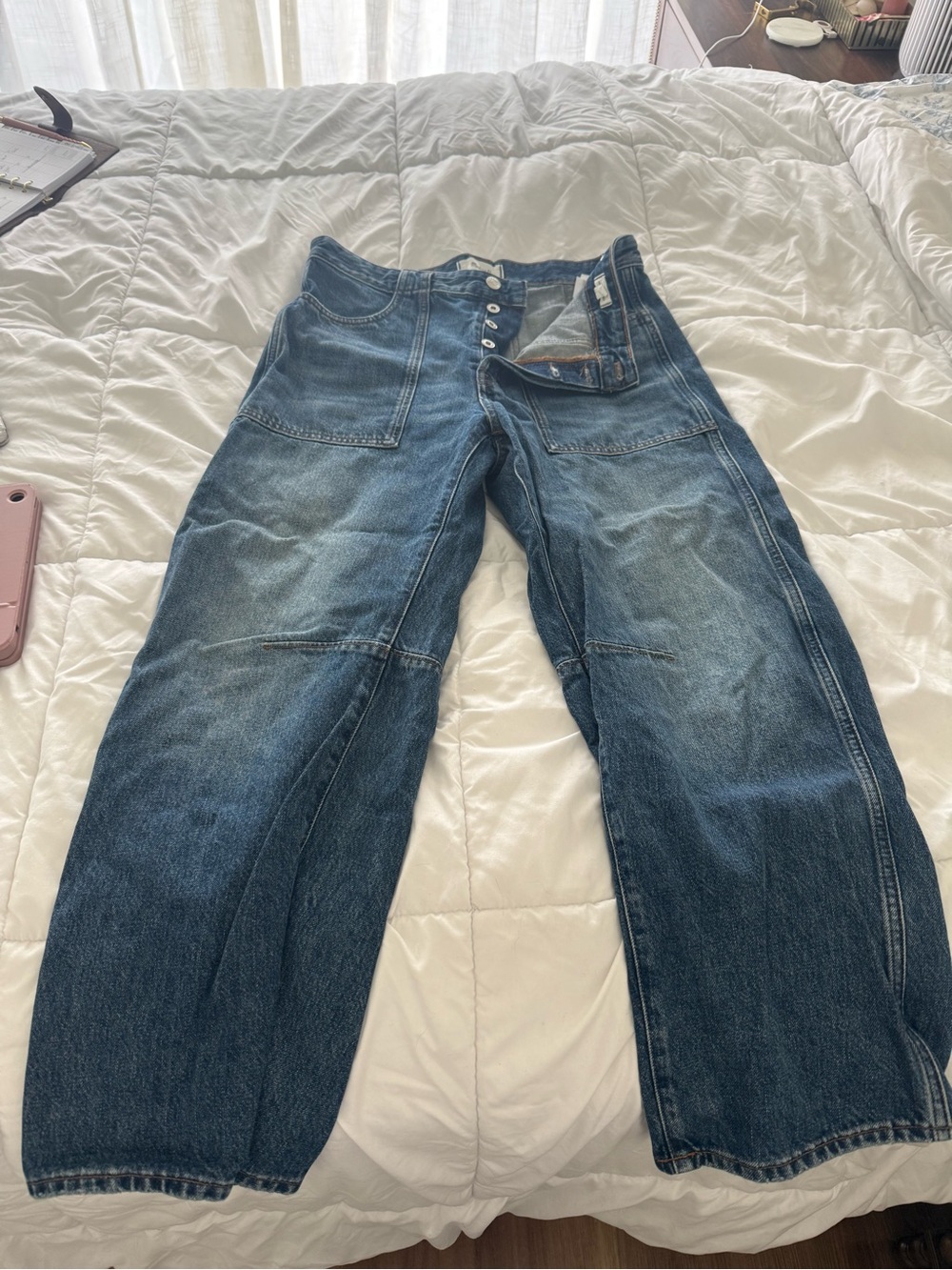 Madewell Wide-Leg Dark Blue Women's Jeans
